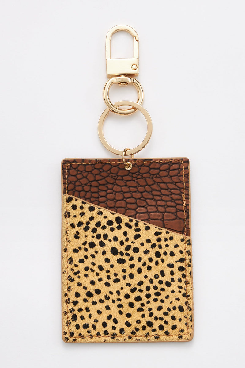 animal print card holder key chains 3