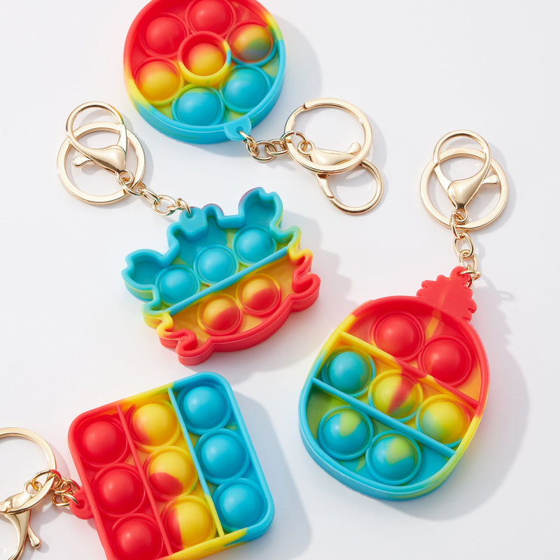 Push Pop Bubble Fidget Toy Keychains