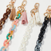 Two Tone Mixed Resin Chain Keychains