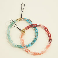 Two Tone Resin Chain Phone Strap