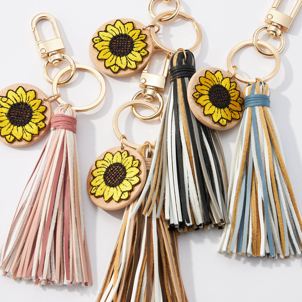 Sunflower Tassel Keychains