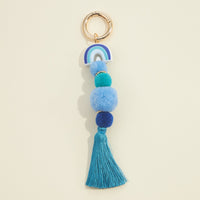 Pom Poms Rainbow Keychain