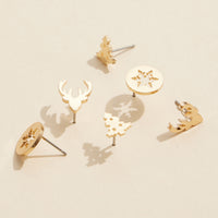 Festive Holiday Stud Earring Set