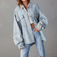 Studded Loose Denim Jacket