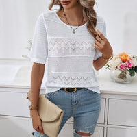 Cutout Short Sleeved Sweater