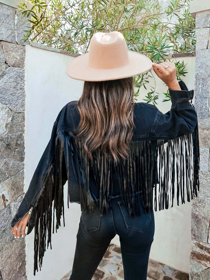 Fringed Denim Jacket