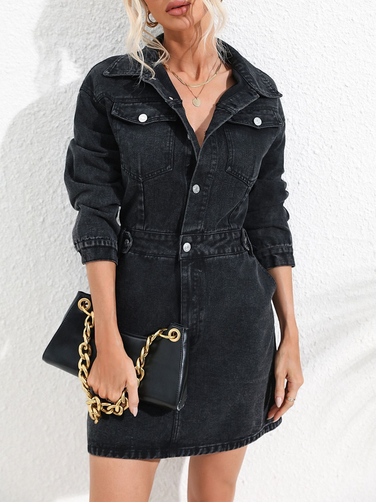 Trendy Grace Elegant Denim Dress