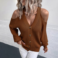 Off-Shoulder Cardigan Sweater