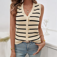 Striped Vest Vardigan