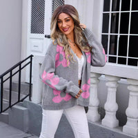 Floral  Cardigan Sweater