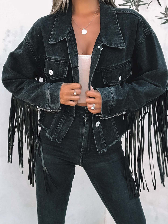 Fringed Denim Jacket