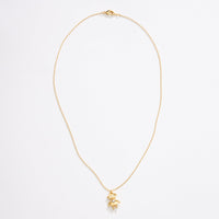 Gold Dipped Two Tone Robot Girl Necklace