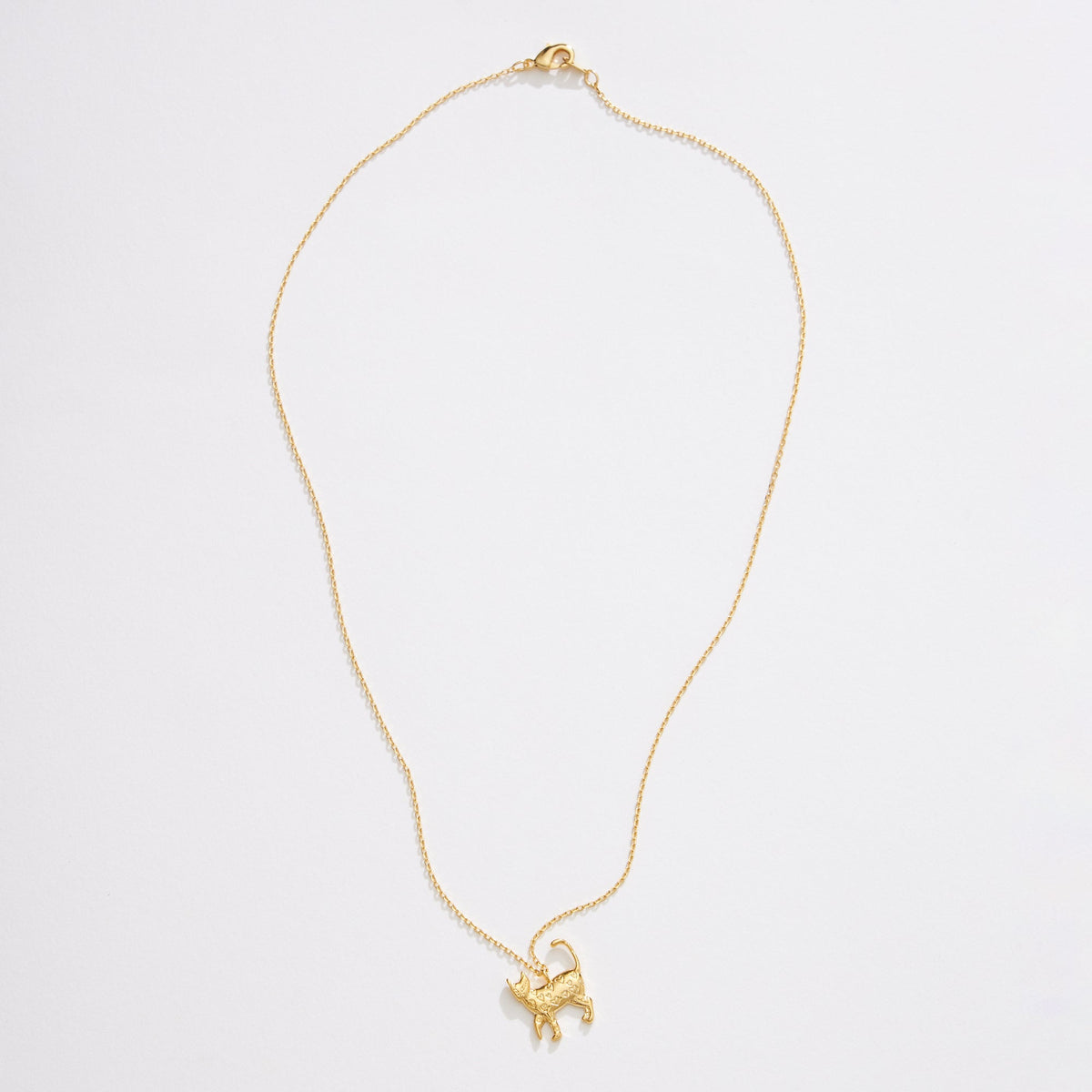 Gold Dipped Heart Cat Necklace