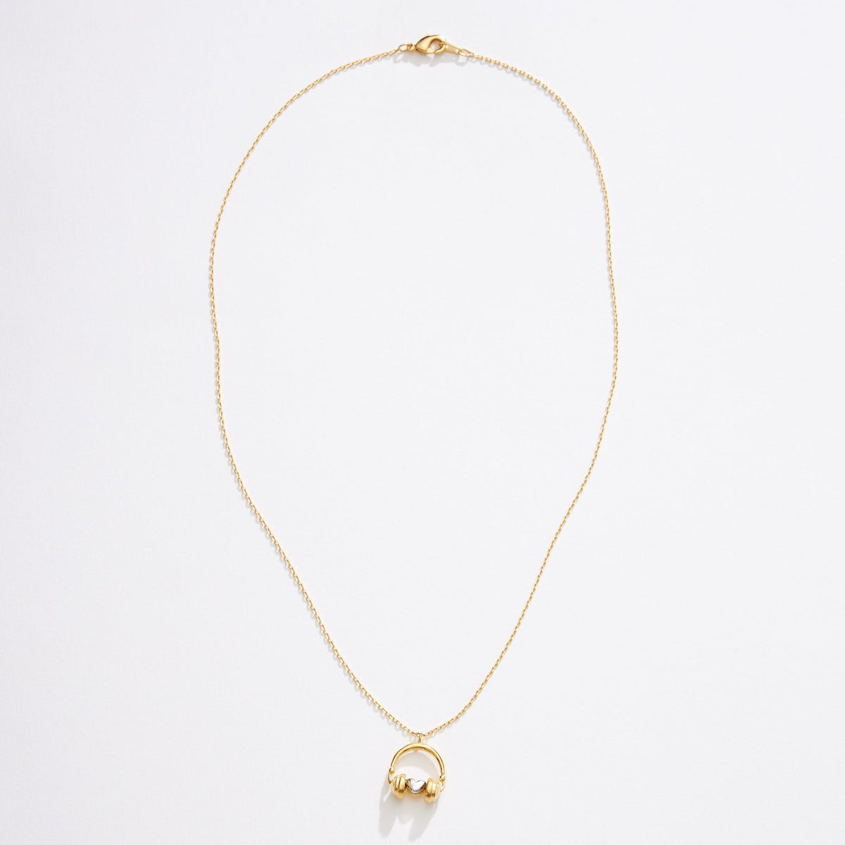 Gold Dipped Two Tone Headphone Necklace