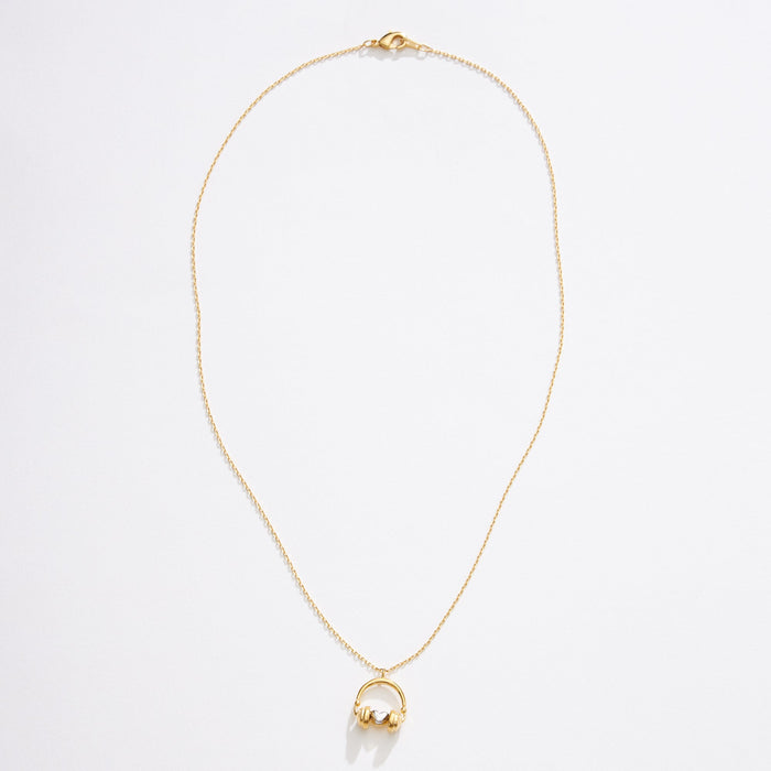 Gold Dipped Two Tone Headphone Necklace