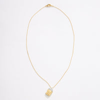 Gold Dipped Two Tone Popcorn Necklace