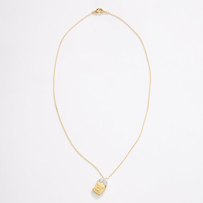 Gold Dipped Two Tone Popcorn Necklace