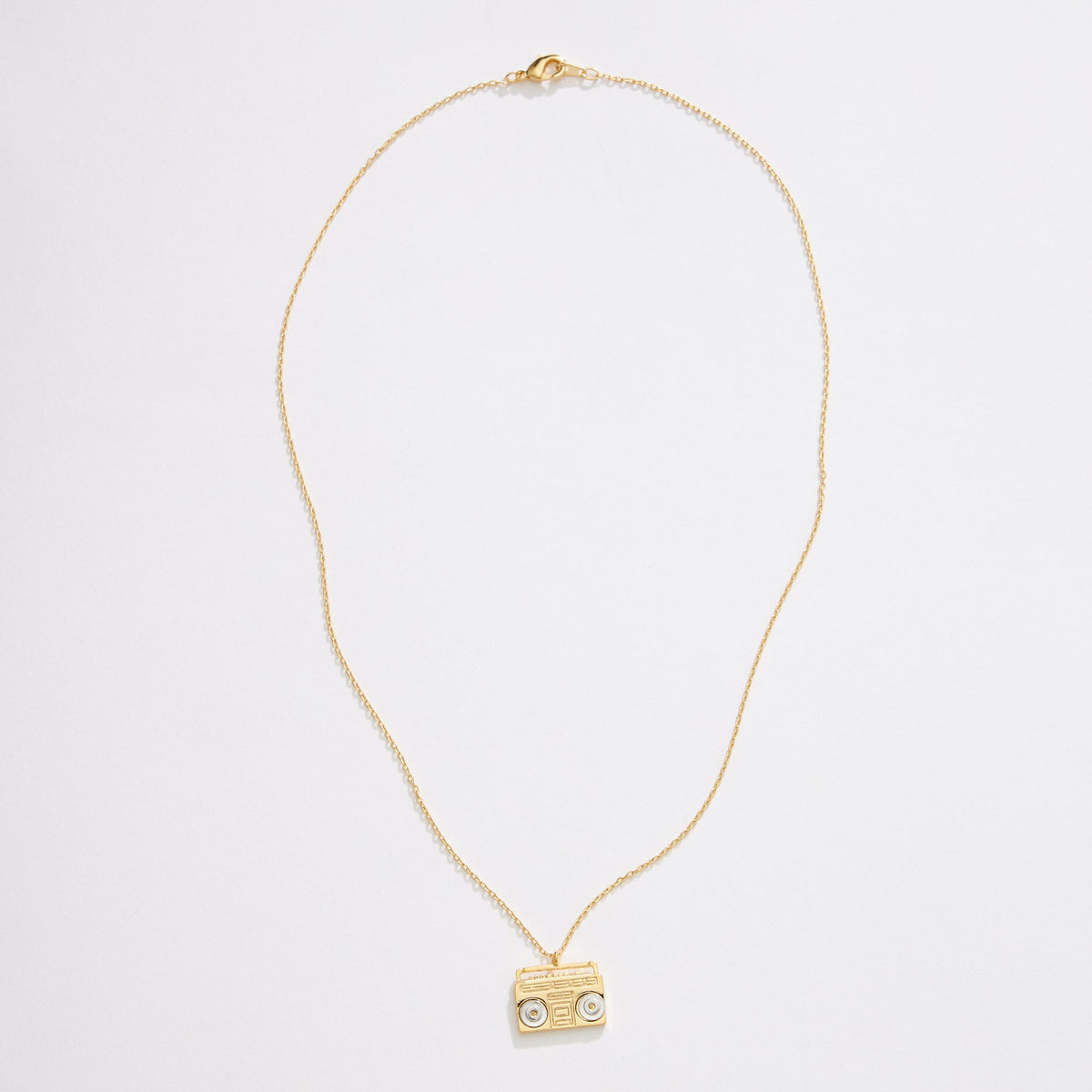 Gold Dipped Two Tone Boombox Necklace