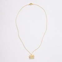 Gold Dipped Two Tone Boombox Necklace