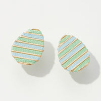 Easter Egg Thread Post Earrings