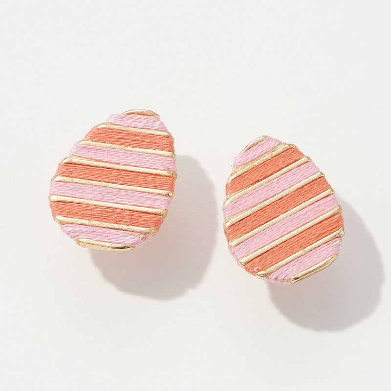 Easter Egg Thread Post Earrings