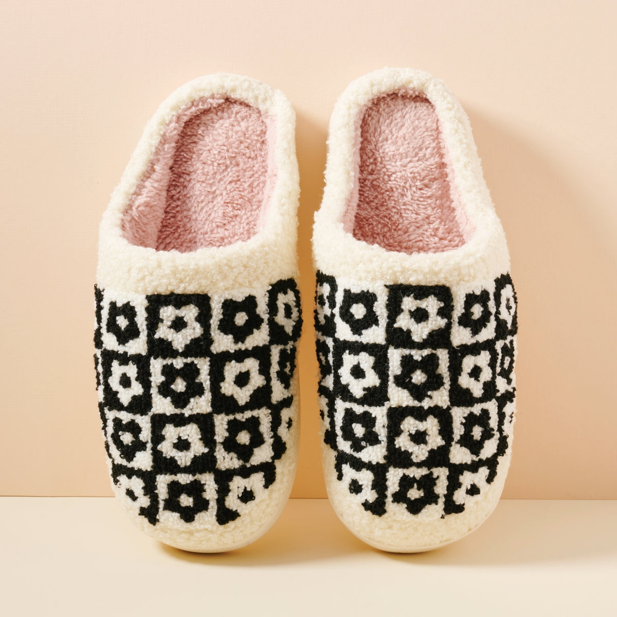 Flower Color Block Home Slippers