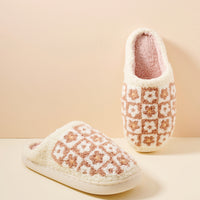 Flower Color Block Home Slippers