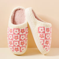 Flower Color Block Home Slippers