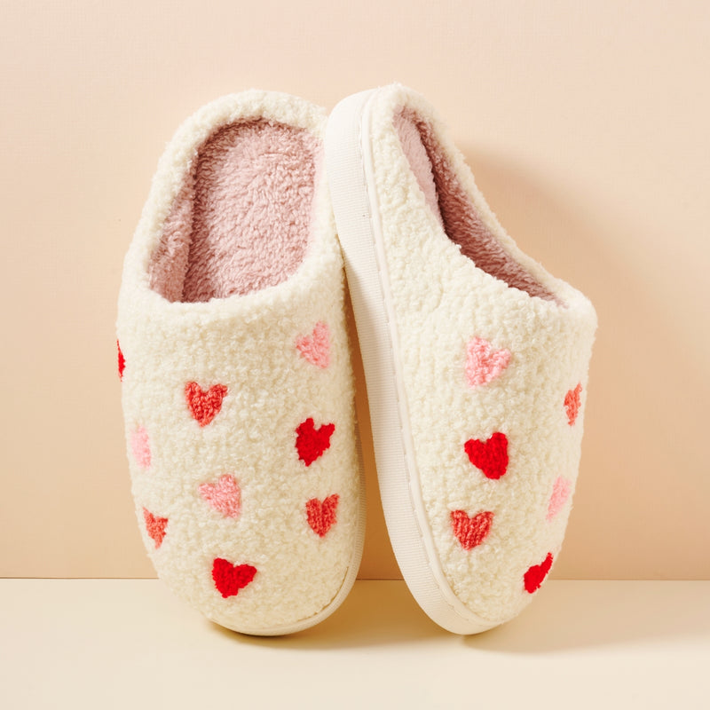 Multi Hearts Home Slippers