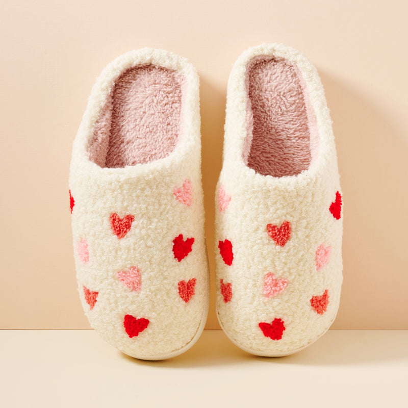 Multi Hearts Home Slippers