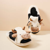 Cow Basic Fuzzy Slippers