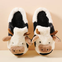 Cow Basic Fuzzy Slippers