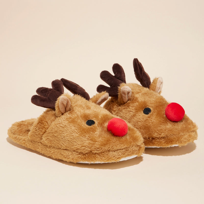 Rodolph Christmas Fuzzy Slippers