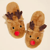 Rodolph Christmas Fuzzy Slippers