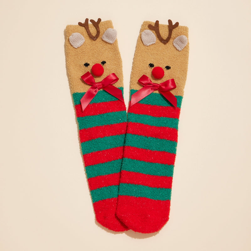 Christmas Fuzzy Socks Assorted Pack of 4