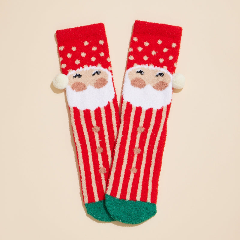 Christmas Fuzzy Socks Assorted Pack of 4