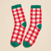 Christmas Fuzzy Socks Assorted Pack of 4