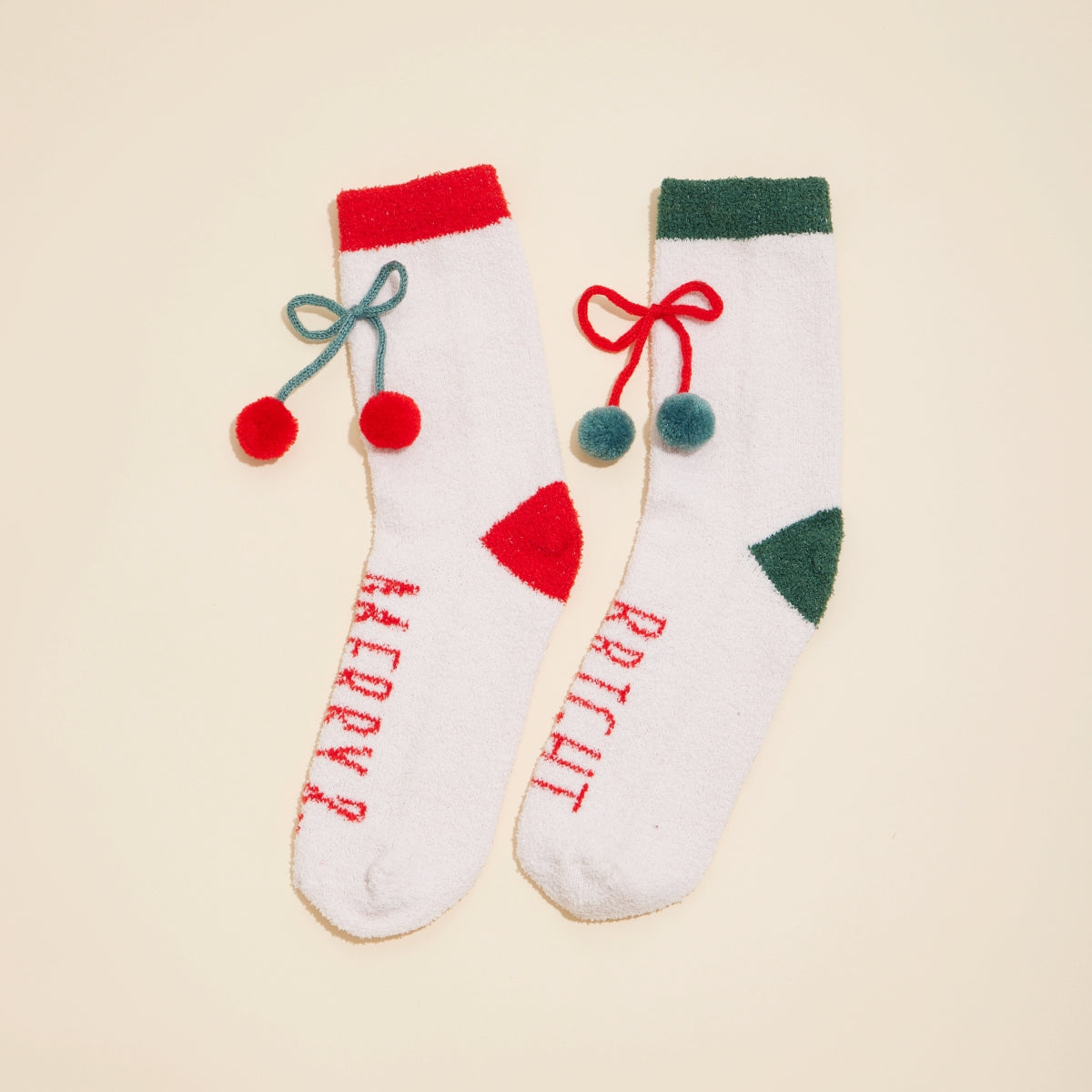 Christmas Fuzzy Socks Assorted Pack of 4