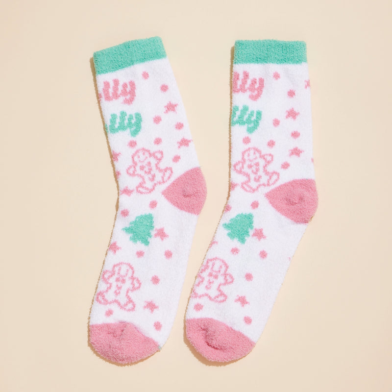 Christmas Fuzzy Socks Assorted Pack of 4