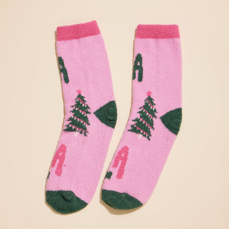 Christmas Fuzzy Socks Assorted Pack of 4