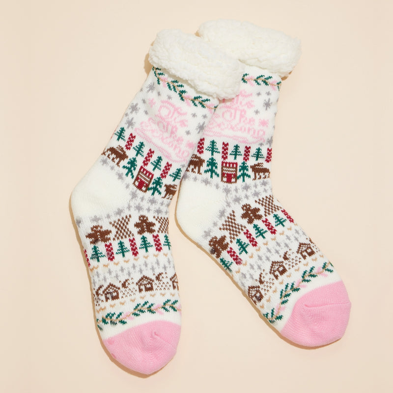 Christmas Fuzzy Socks Assorted Pack of 2