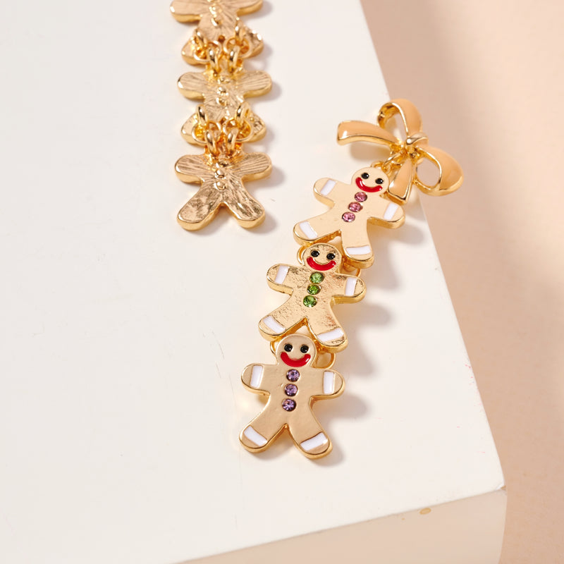 Christmas Gingerbread Men Dangling Earrings