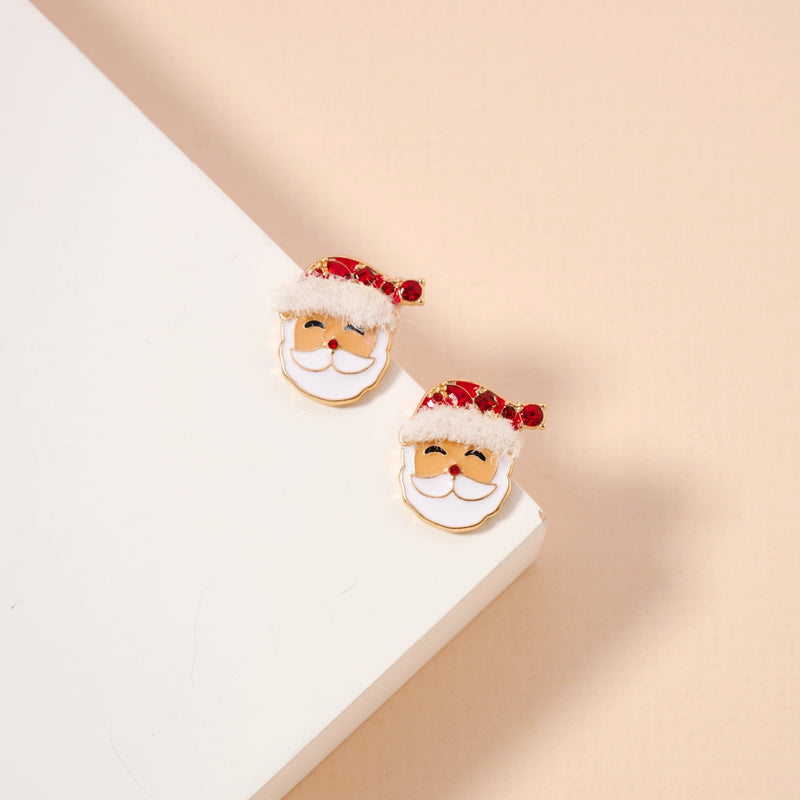 Christmas Santa Claus Stud Earrings