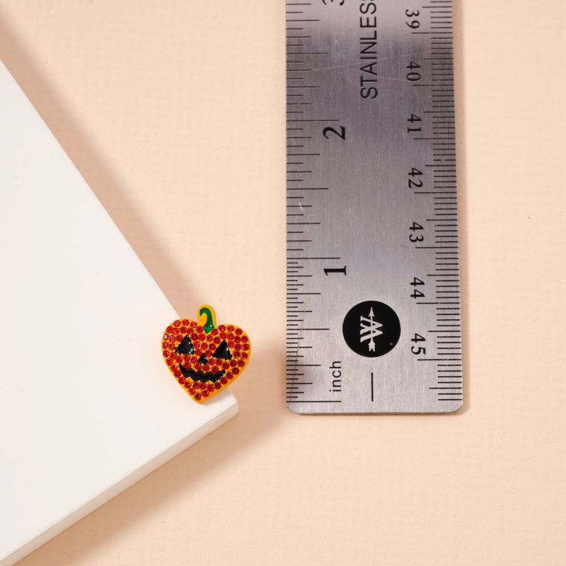 Halloween Heart Pumpkin Stud Earrings