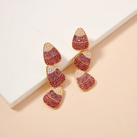 Halloween Candy Corn Rhinestones Dangling Earrings