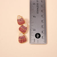 Halloween Candy Corn Rhinestones Dangling Earrings