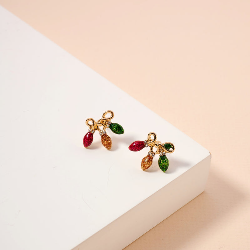 Christmas Lights Stud Earrings