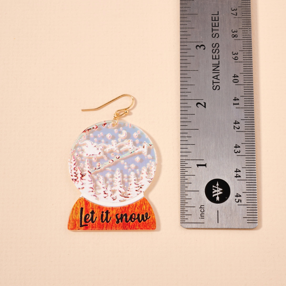 Christmas Snow Ball Dangling Earrings