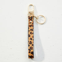 Genuine Leather Wristlet Keychain