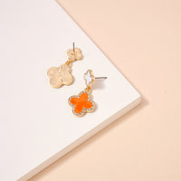 Game Day Enamel Clover Dangling Earrings